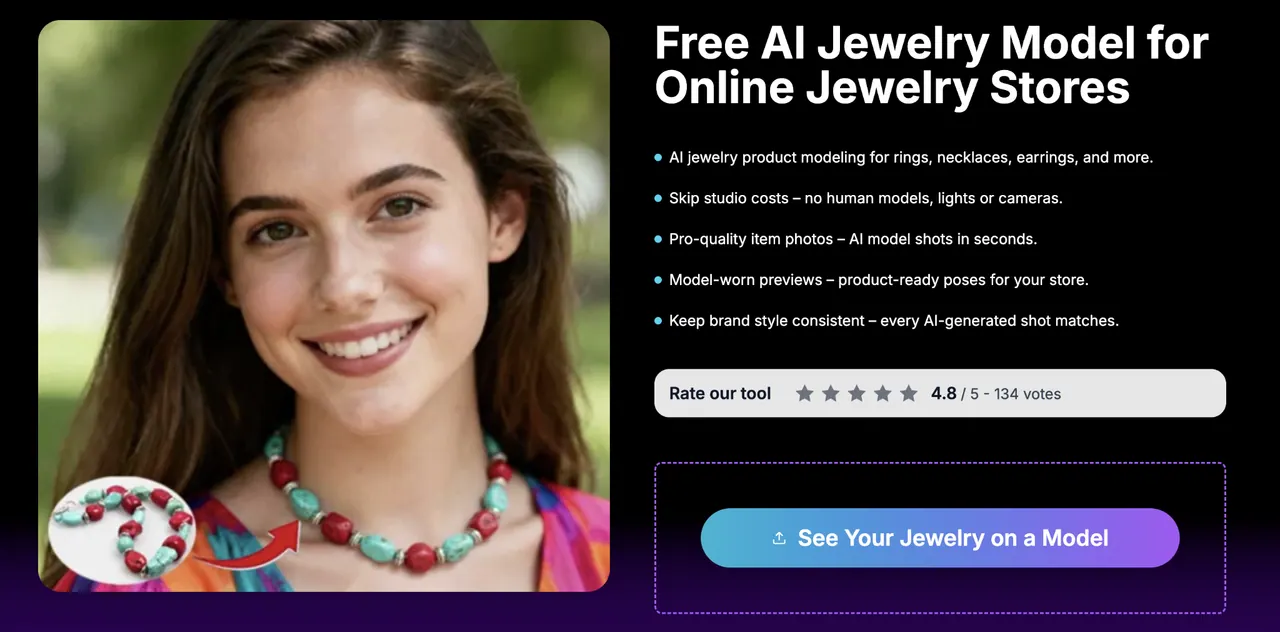 AI Jewelry Model screenshot