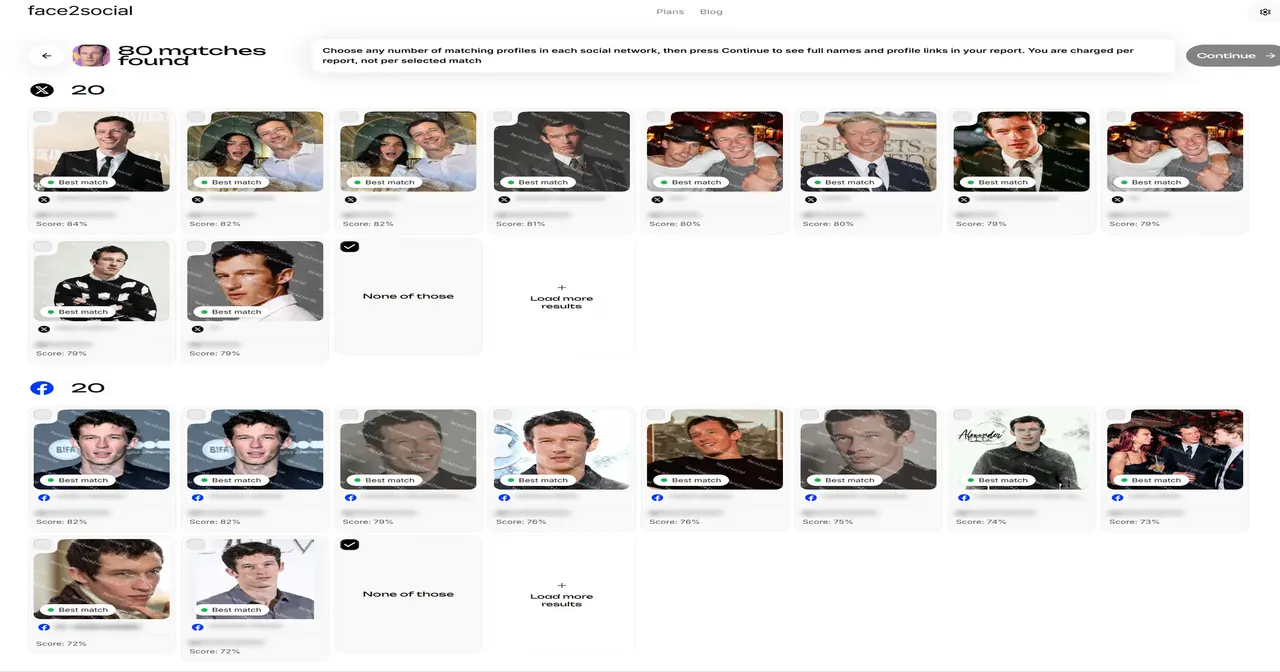 face2social screenshot