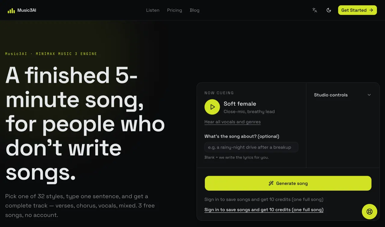 Music3AI screenshot