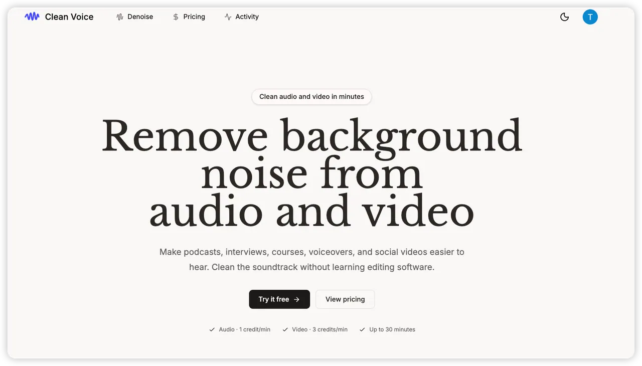 Clean Voice screenshot