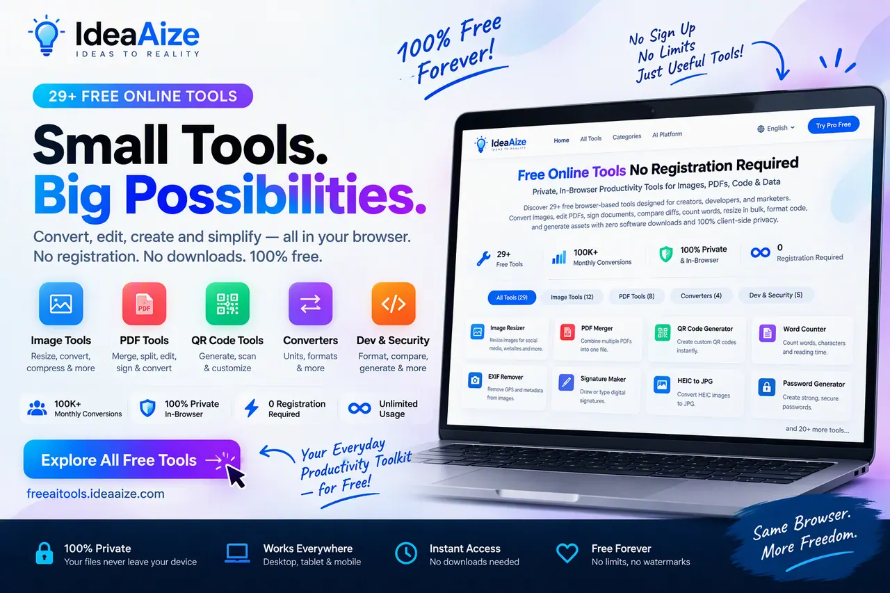 IdeaAize Free In-Browser Tools screenshot