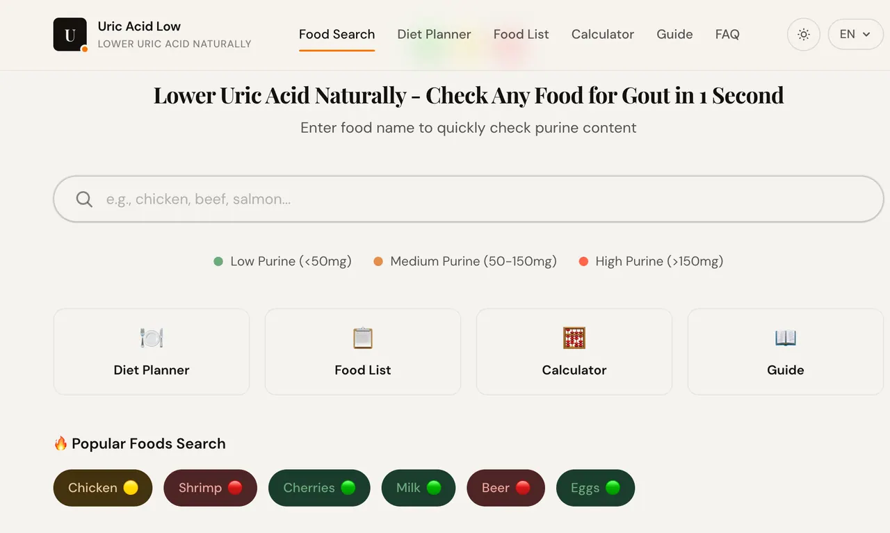 Uric Acid Low screenshot