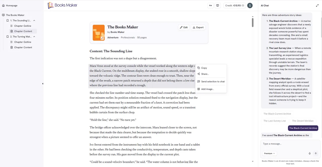 Books Maker AI screenshot