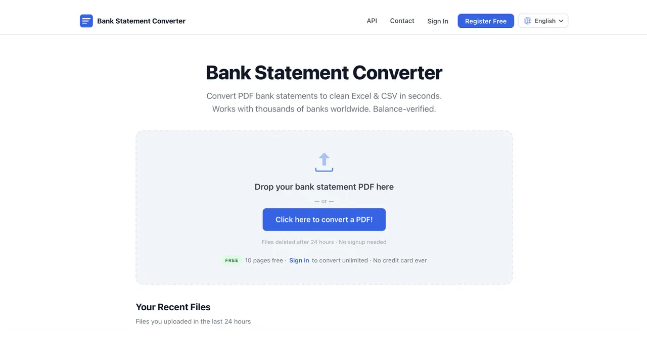 Bank Statement Engine screenshot