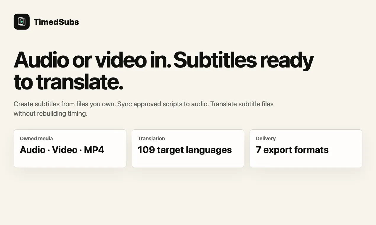 TimedSubs screenshot