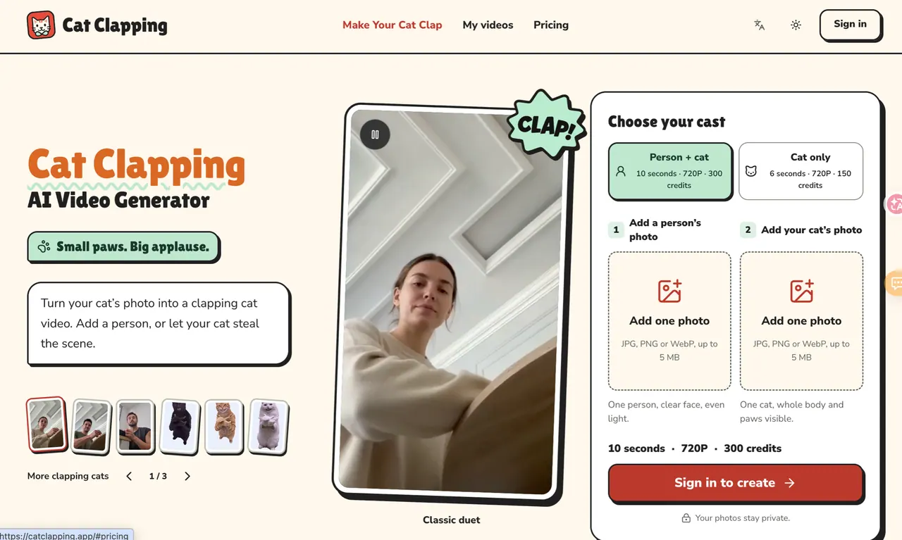 Cat Clapping screenshot