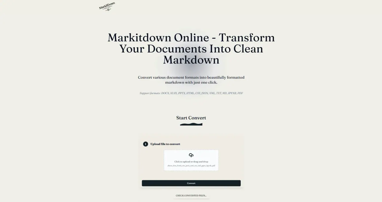 Markitdown Online screenshot