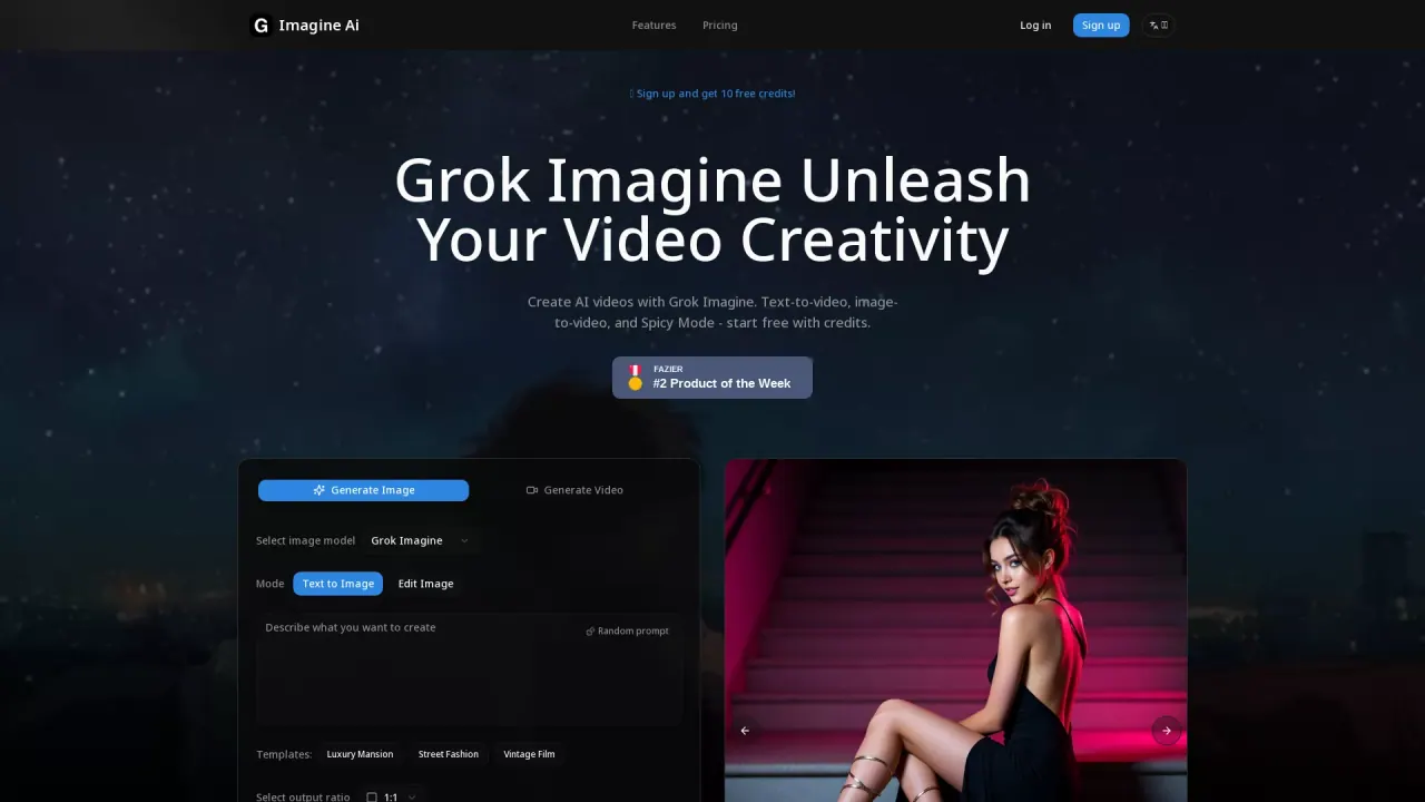 Grok Imagine screenshot