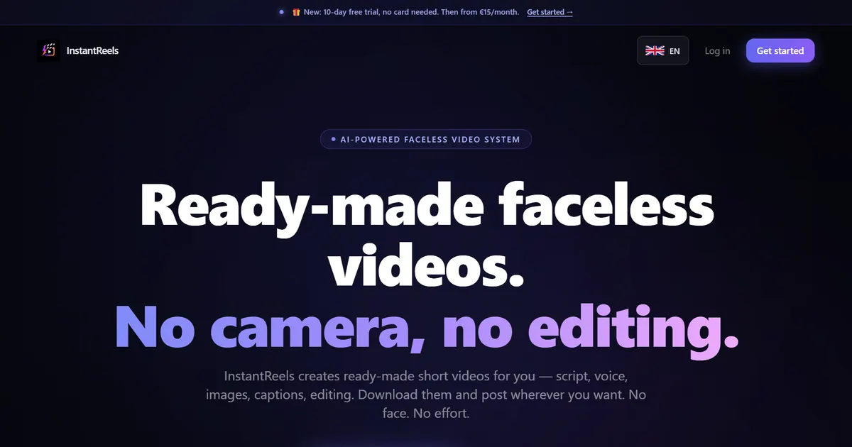 InstantReels screenshot