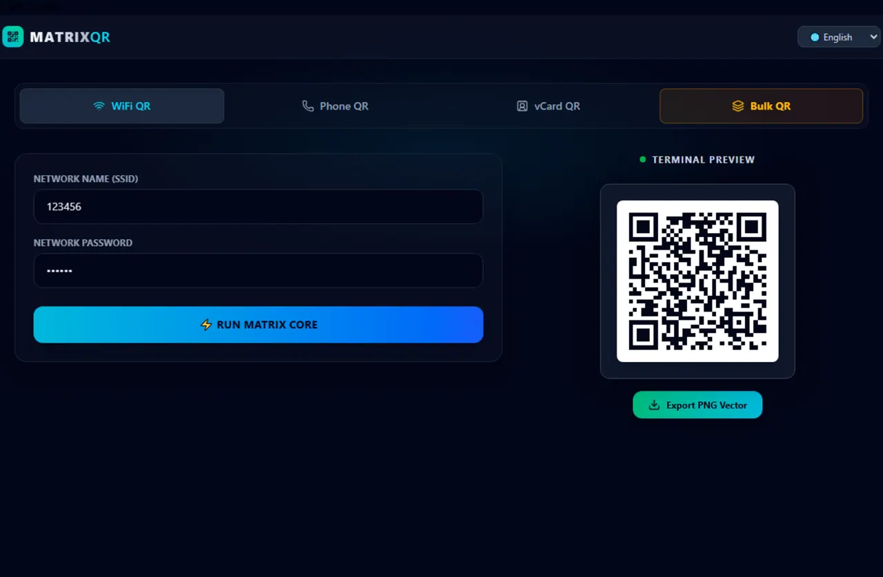 MatrixQR screenshot