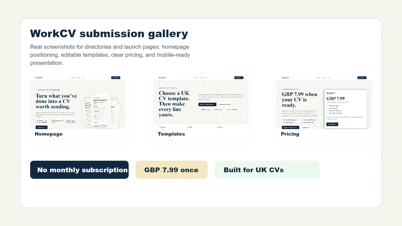 WorkCV screenshot