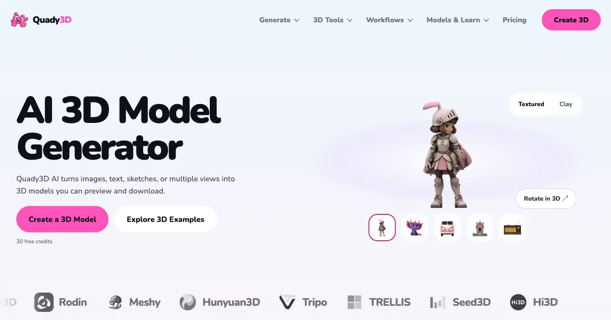 Quady3D AI screenshot