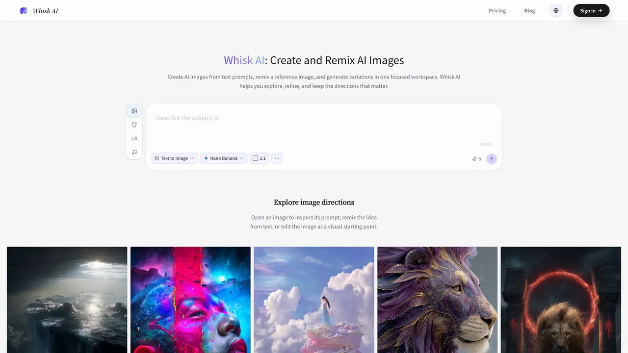 Whisk AI screenshot