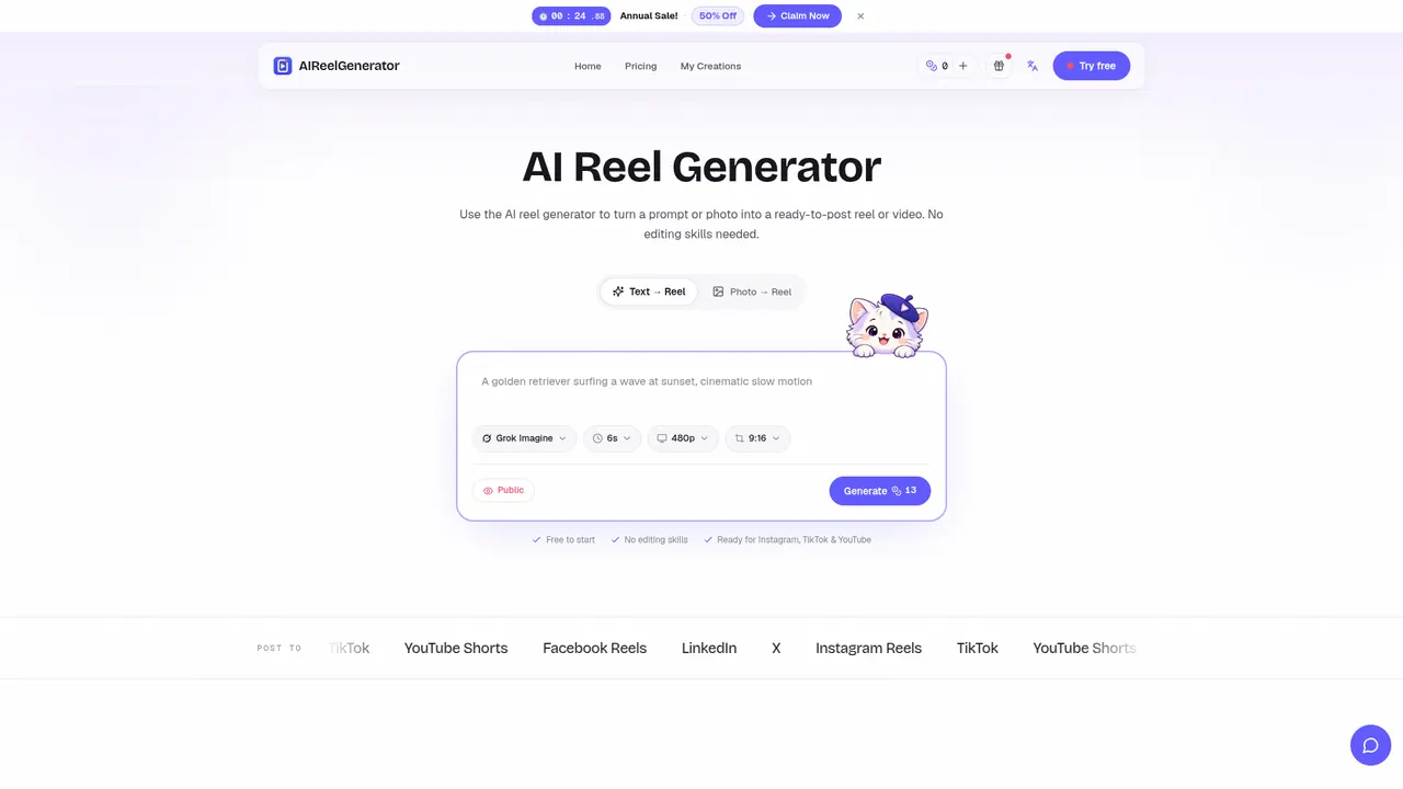 Aireelgenerator.io screenshot
