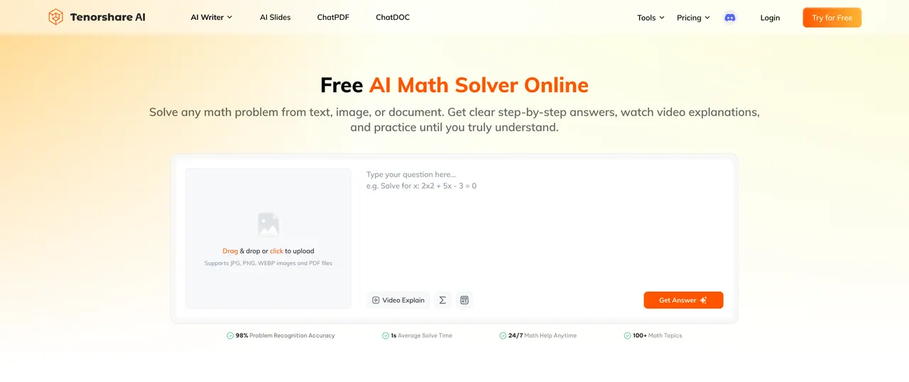 Tenorshare AI Math screenshot