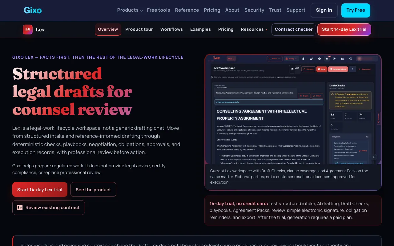 Gixo Lex screenshot