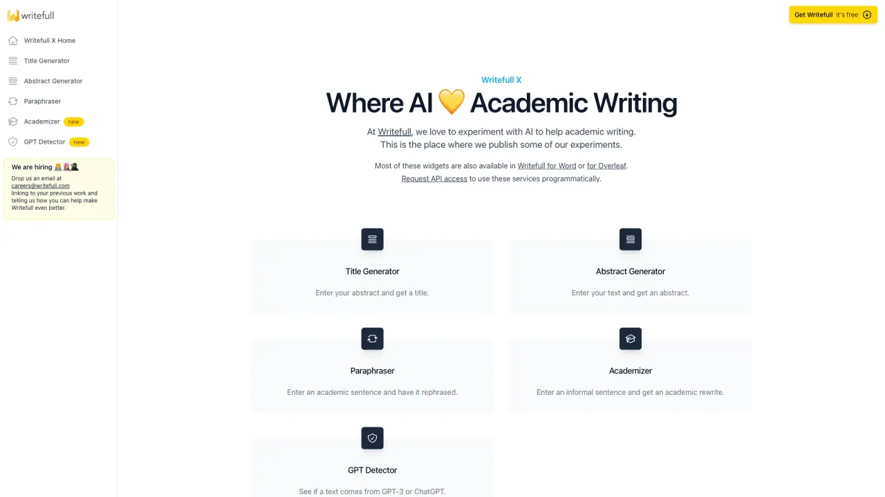 Writefull screenshot