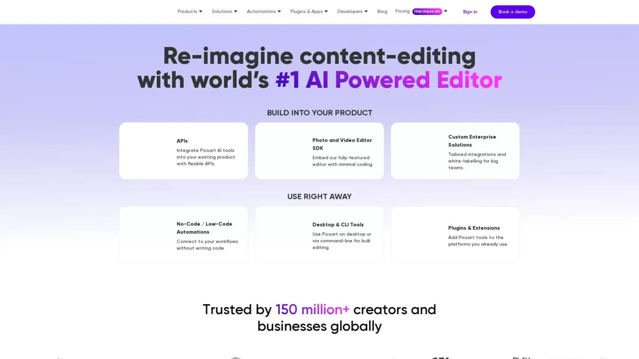 Picsart Creative APIs screenshot