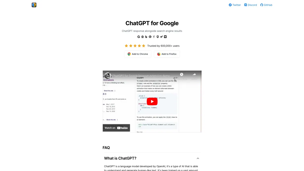 ChatGPT4Google screenshot