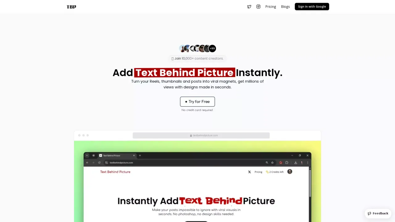 TextBehindPicture screenshot