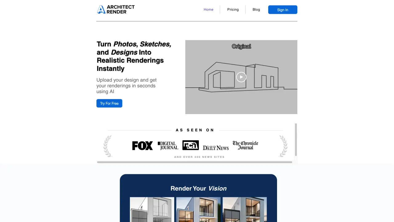 Architect Render screenshot