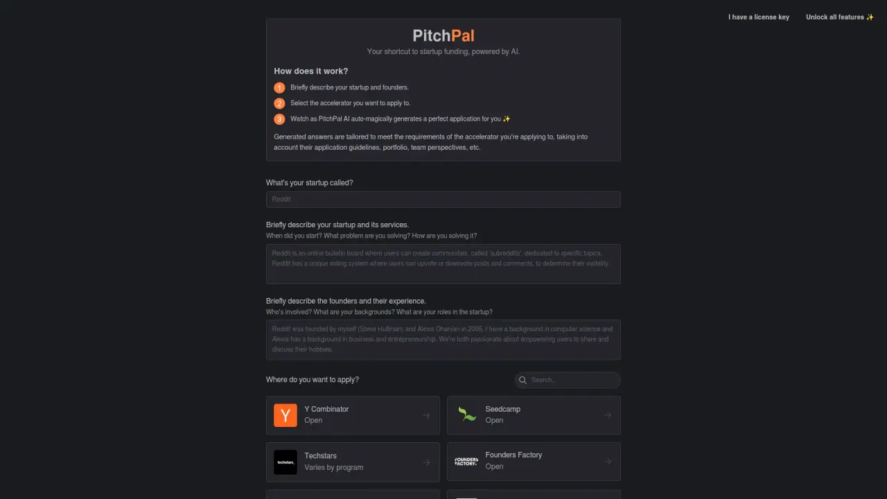 PitchPal screenshot