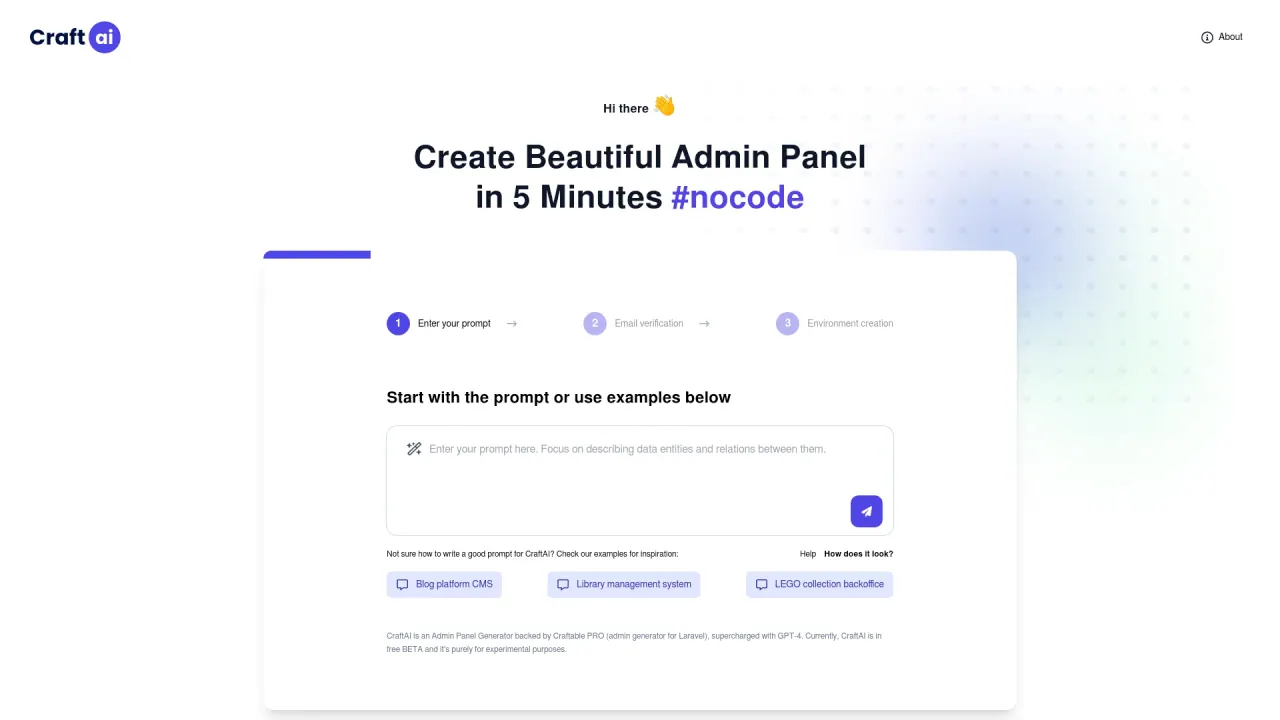 CraftAI screenshot