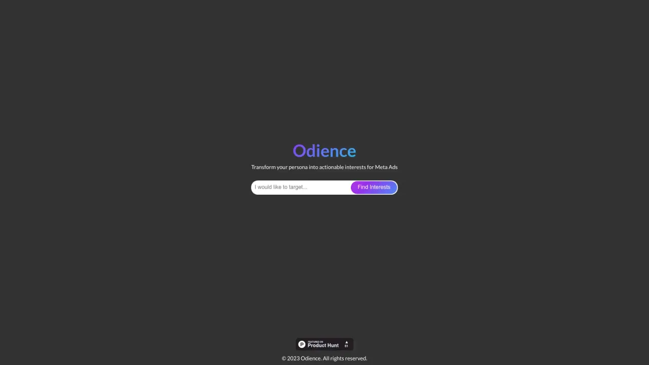 Odience screenshot