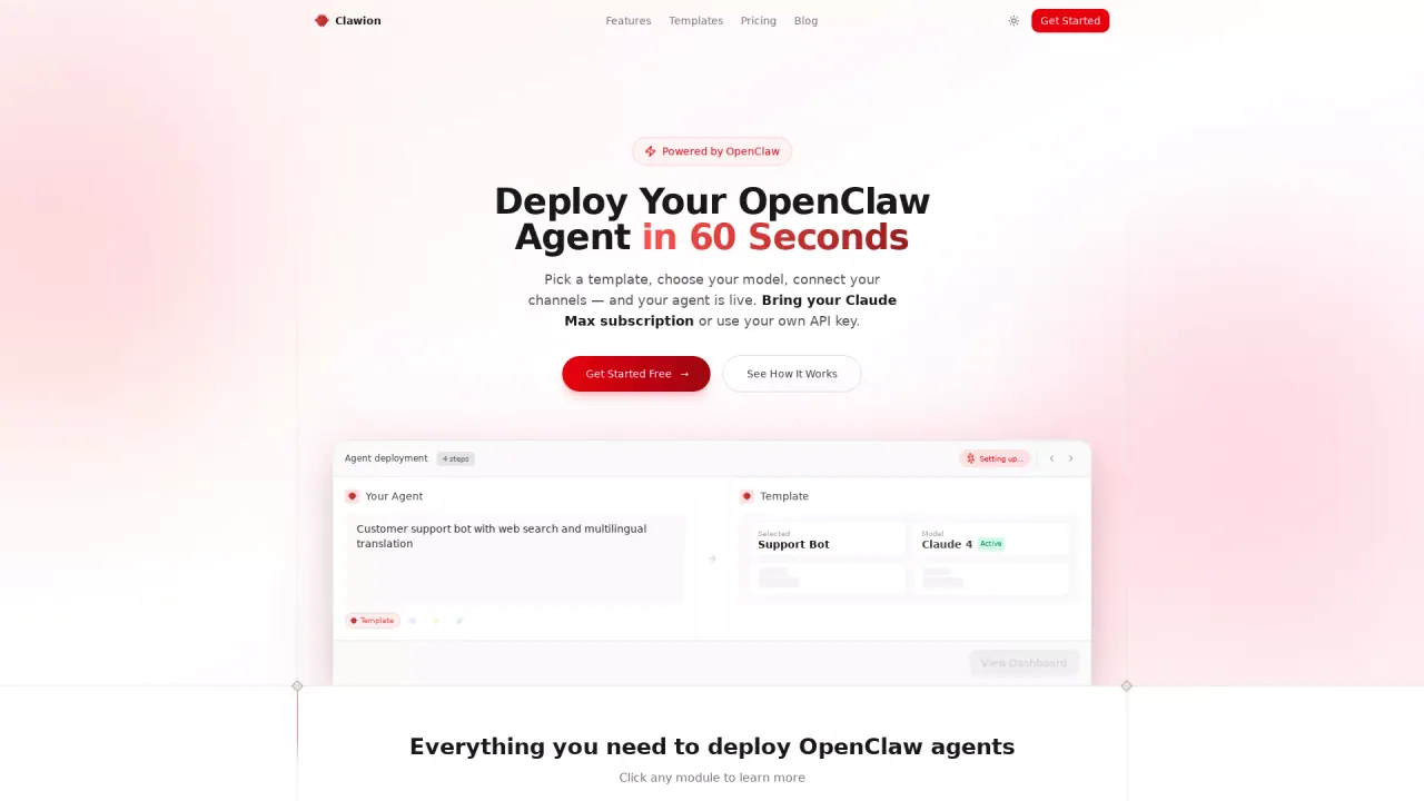 Clawion screenshot