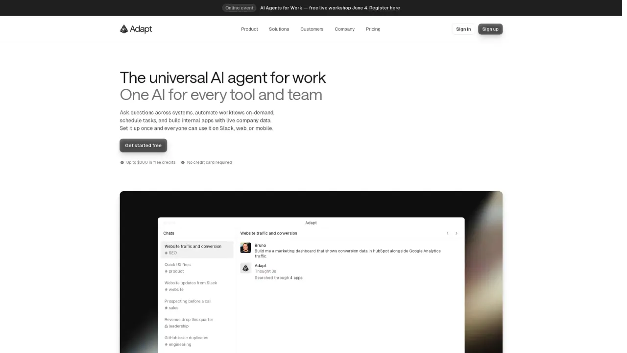 Adapt screenshot