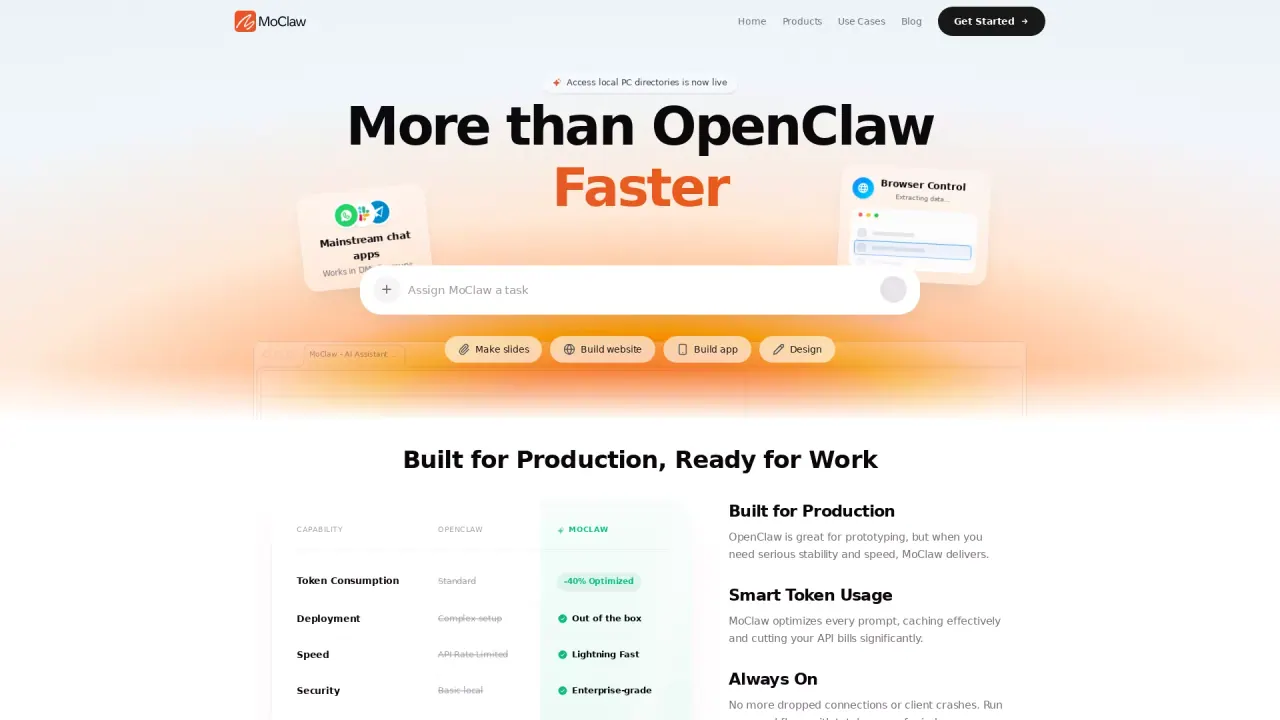 MoClaw AI screenshot