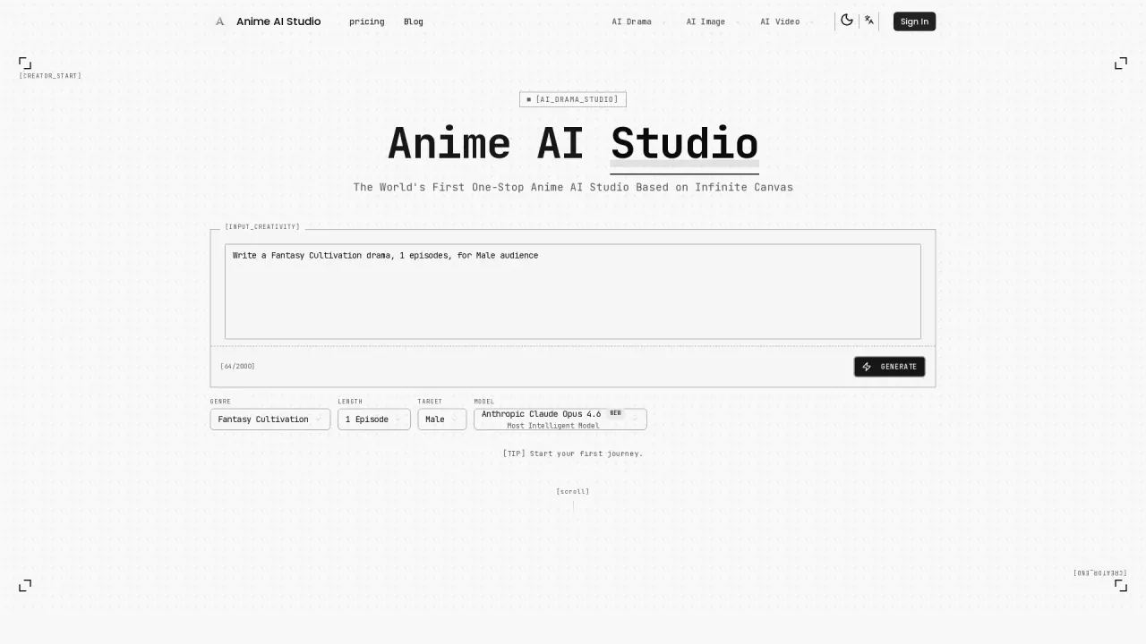 Anime AI Studio screenshot