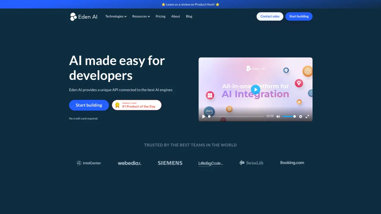 Eden AI screenshot