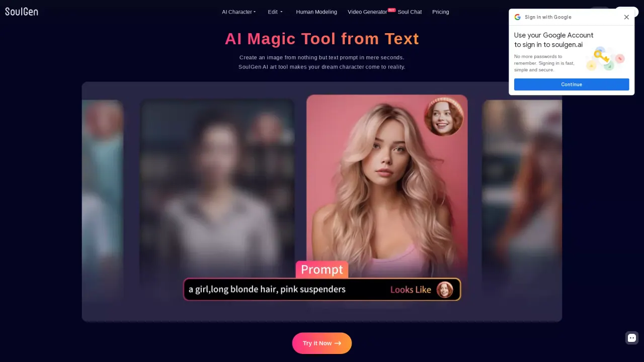 SoulGen screenshot