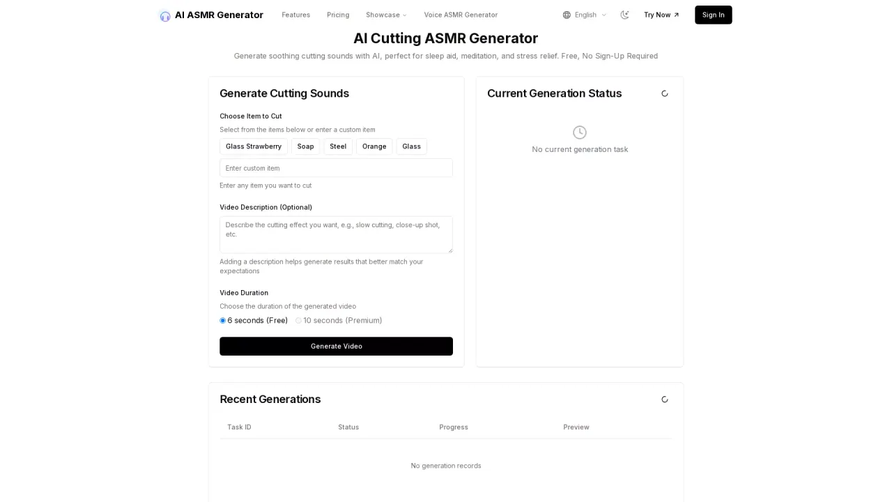 AI ASMR Generator screenshot