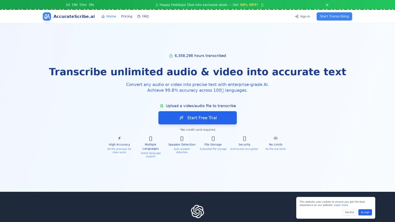 AccurateScribe screenshot