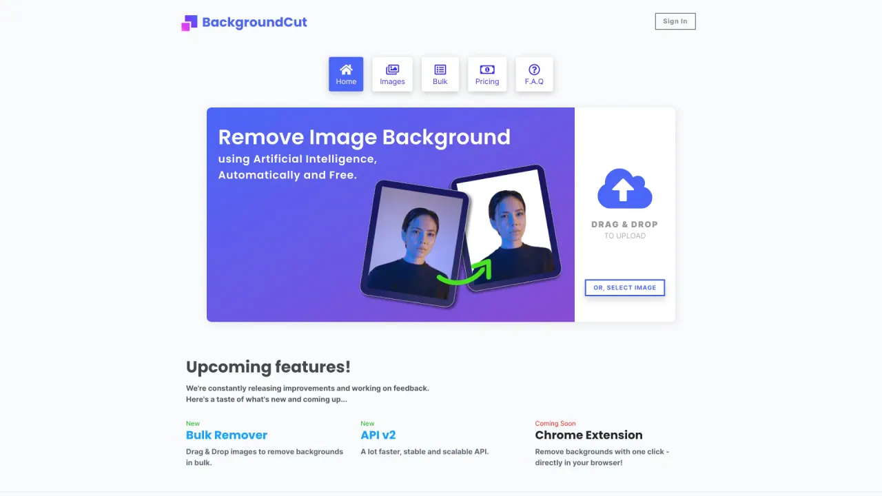 BackgroundCut screenshot