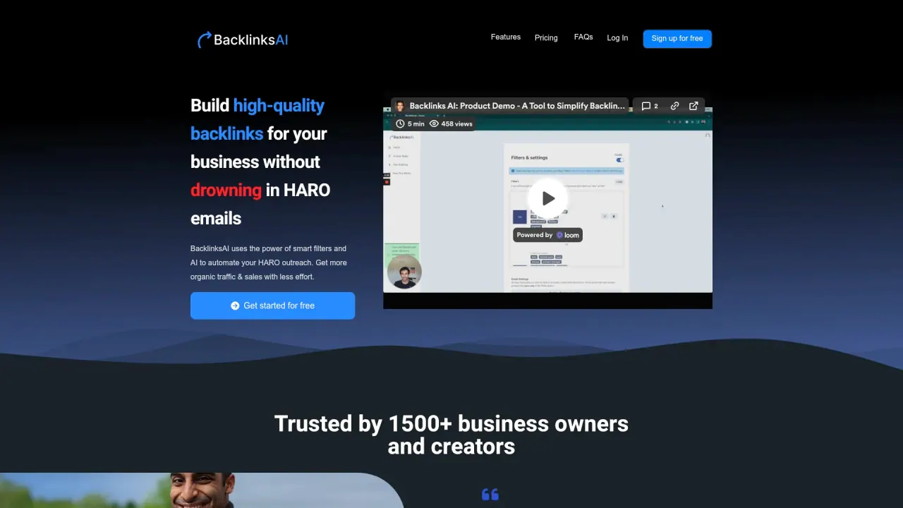 BacklinksAI screenshot