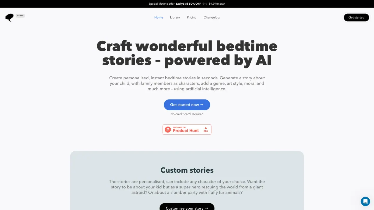 Bedtimestory screenshot