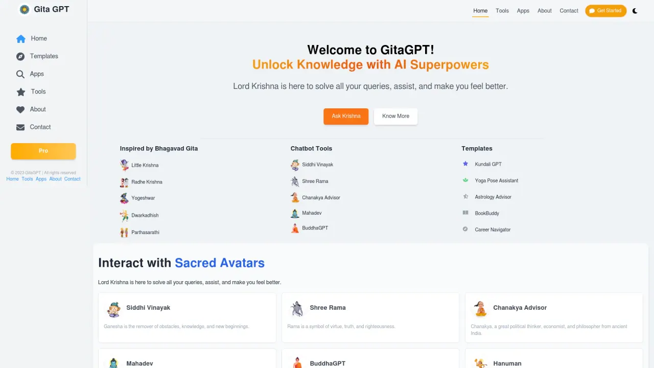 Gita GPT screenshot