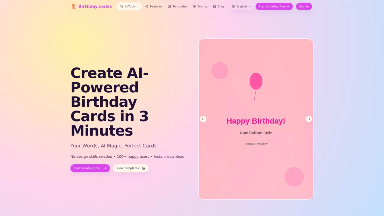 BirthdayCards screenshot