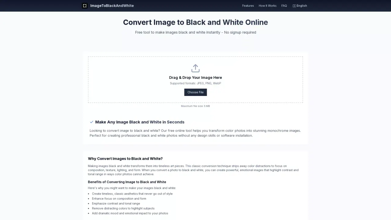 ImageToBlackAndWhite screenshot