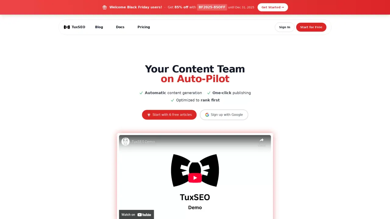 TuxSEO screenshot
