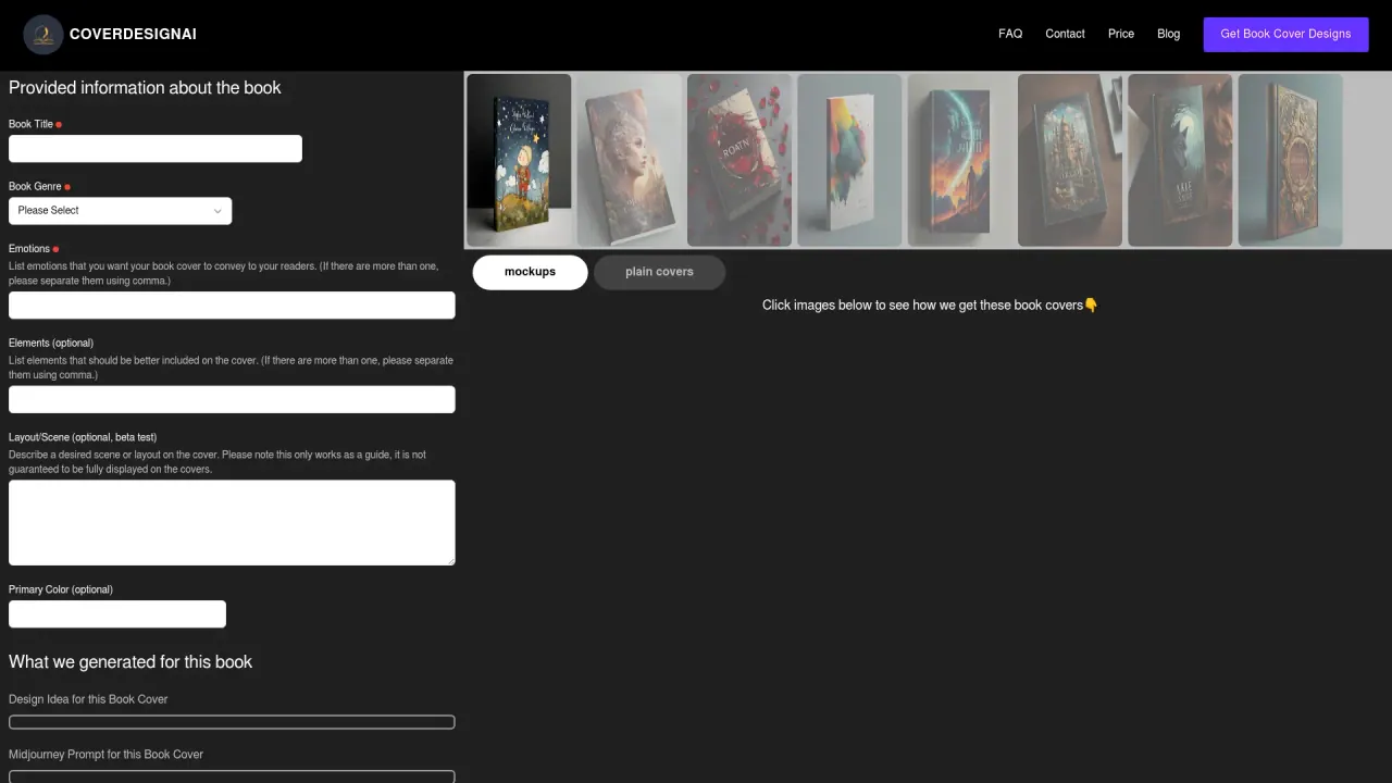 CoverDesignAI screenshot