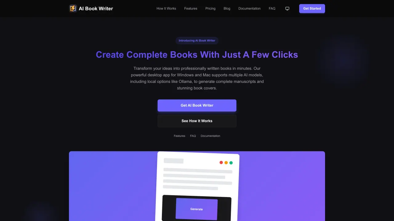AI Book Writer screenshot