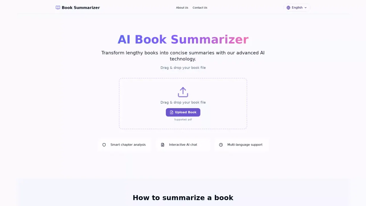 AI Book Summarizer screenshot