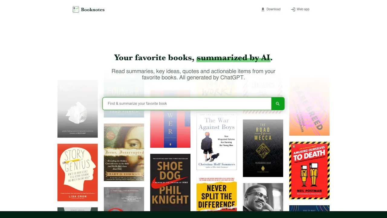 Booknotes screenshot
