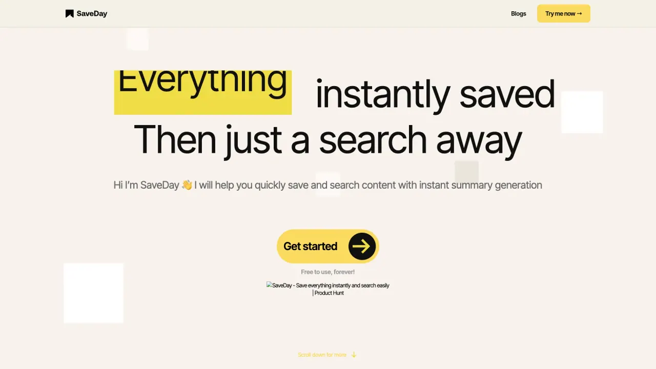 SaveDay screenshot