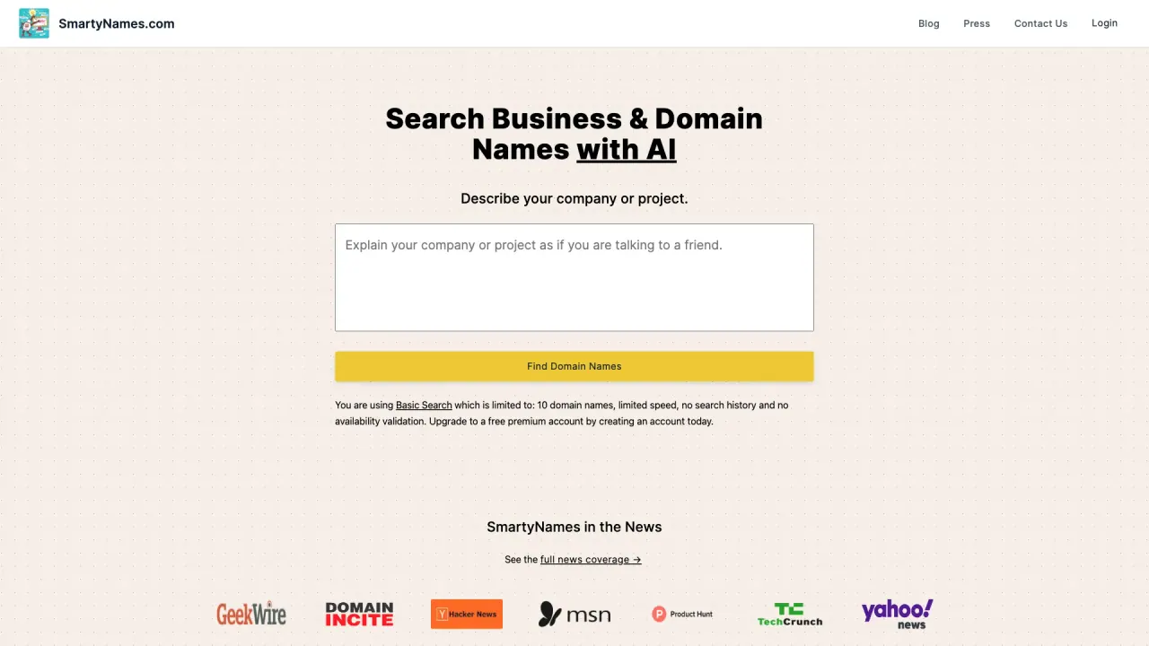 SmartyNames screenshot