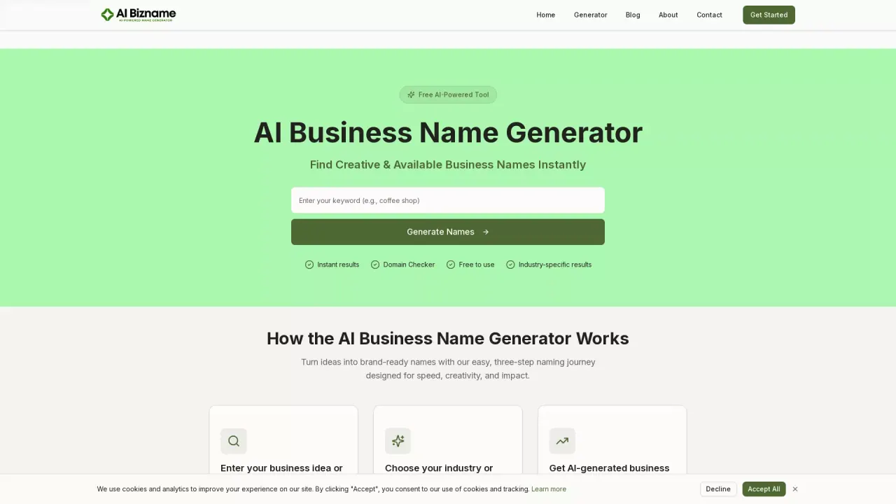 AiBizname screenshot